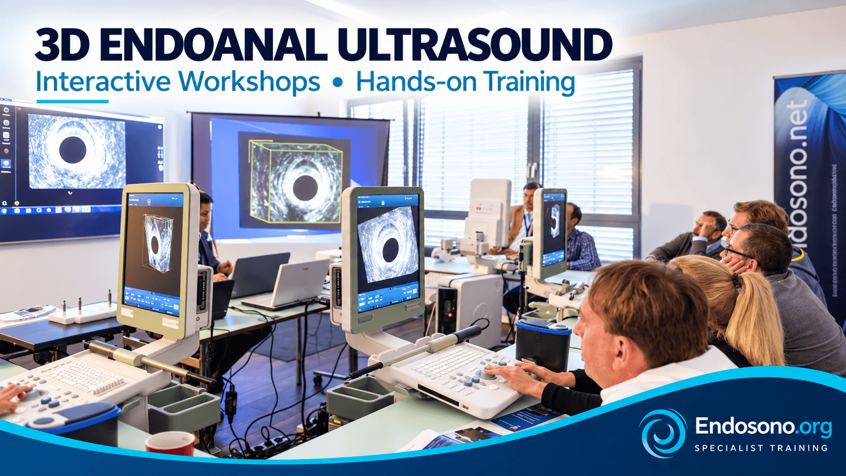 mehrere Ultraschallgeräte beim Kurs
